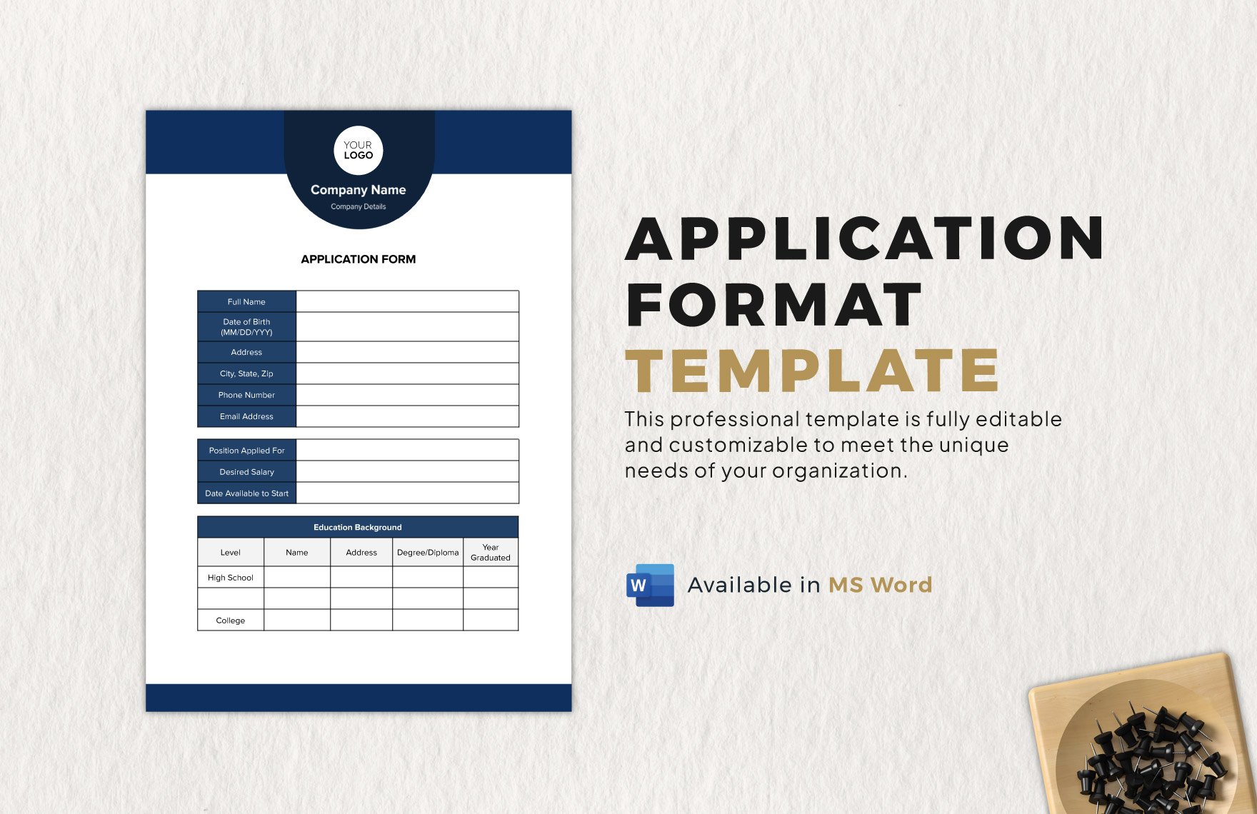 Application Format Template