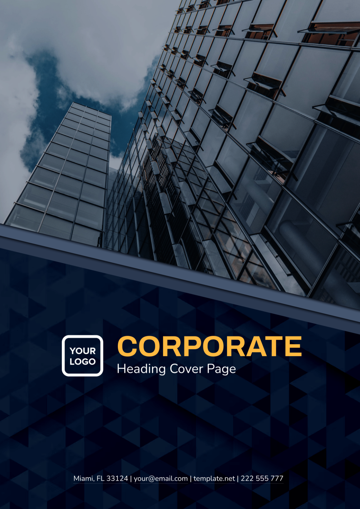 Free Corporate Heading Cover Page Template