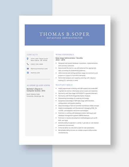 blackberry administrator resume