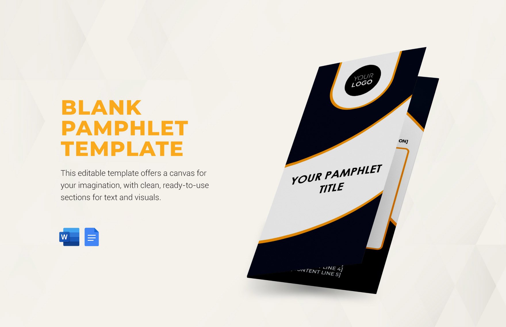 Free Blank Pamphlet Template in Word, Google Docs