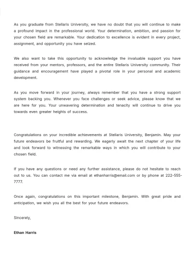 Free Letter To College Graduate From Parents Template to Edit Online