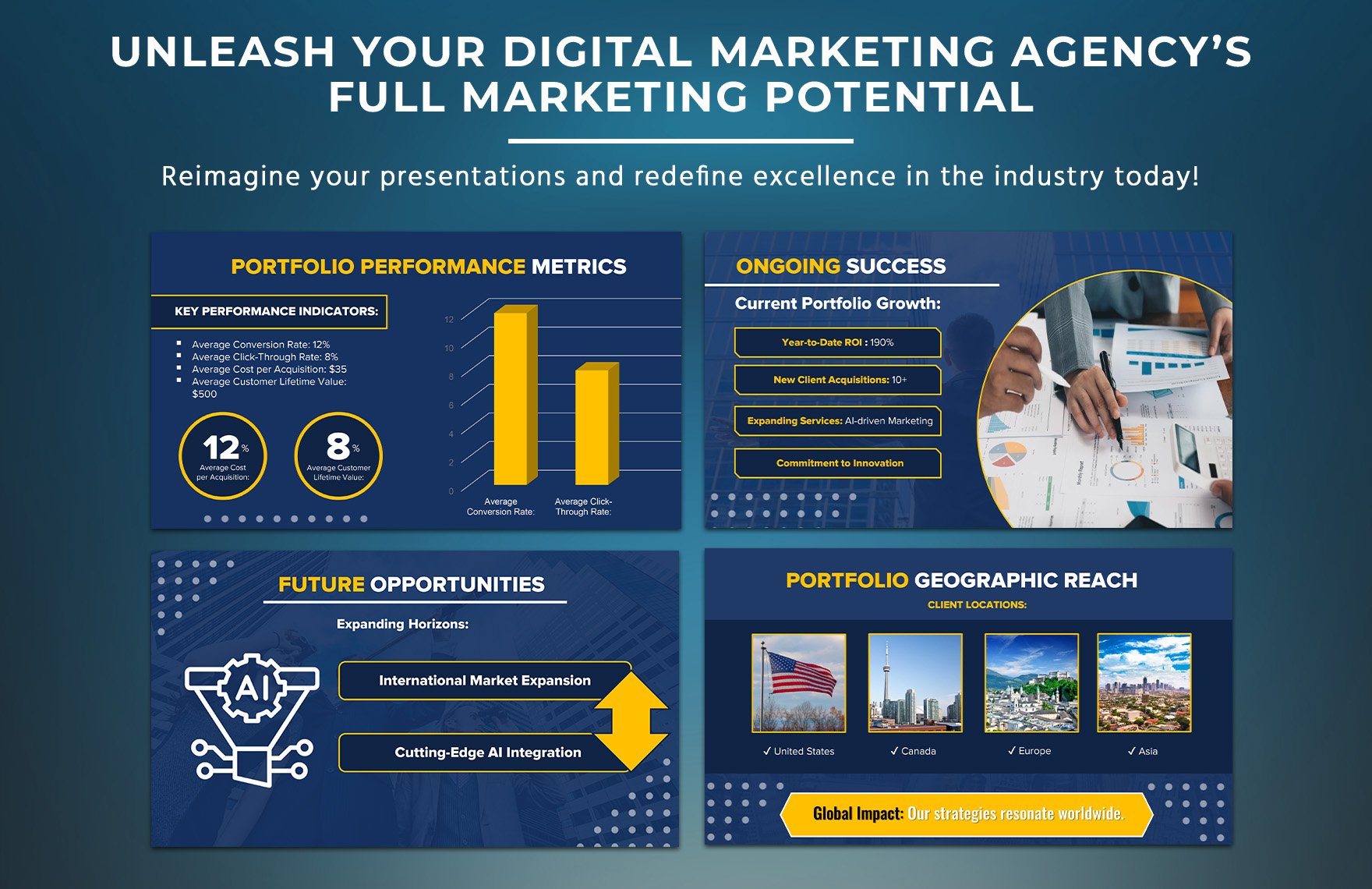 Digital Marketing Agency Investment Portfolio Overview Template