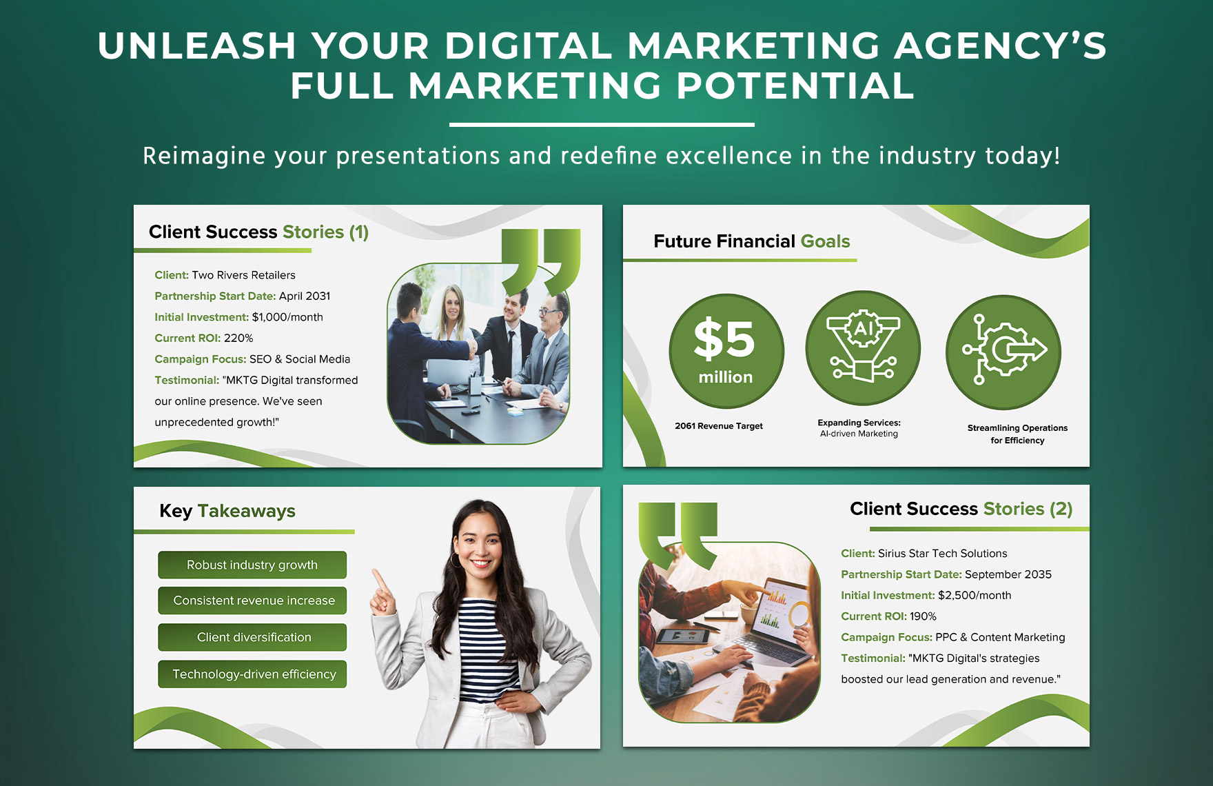 Digital Marketing Agency Financial Trends and Insights Template