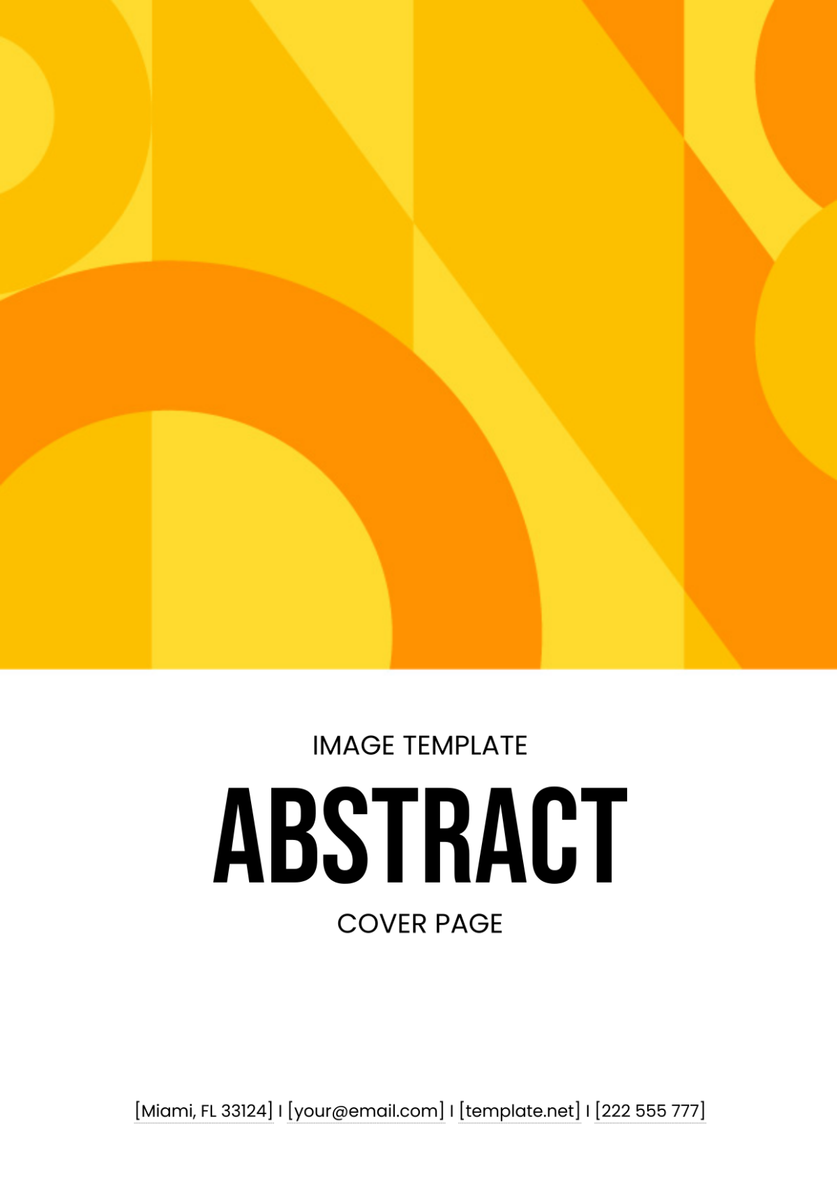 Abstract Cover Page Image Template