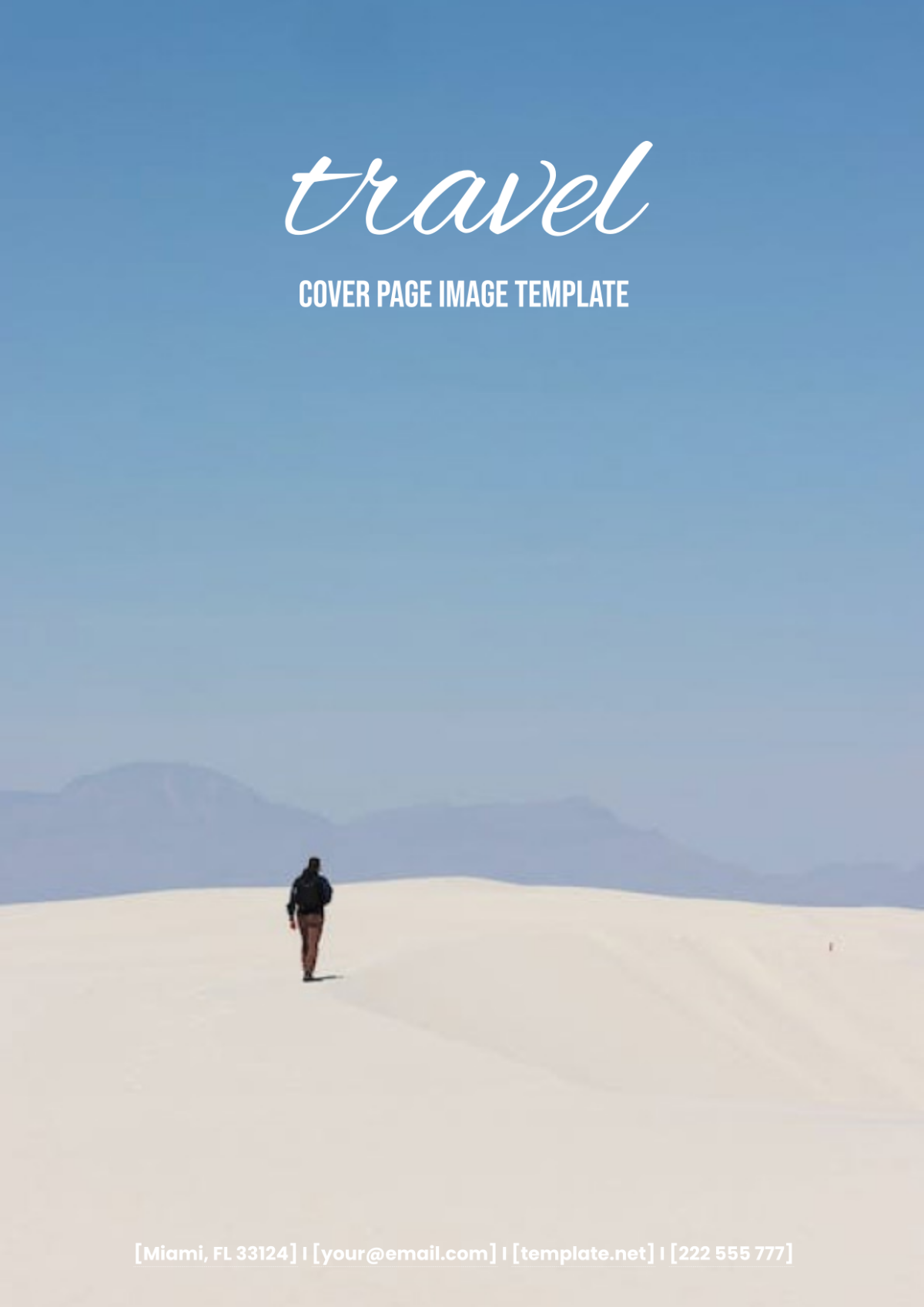 Free Travel Cover Page Image  Template