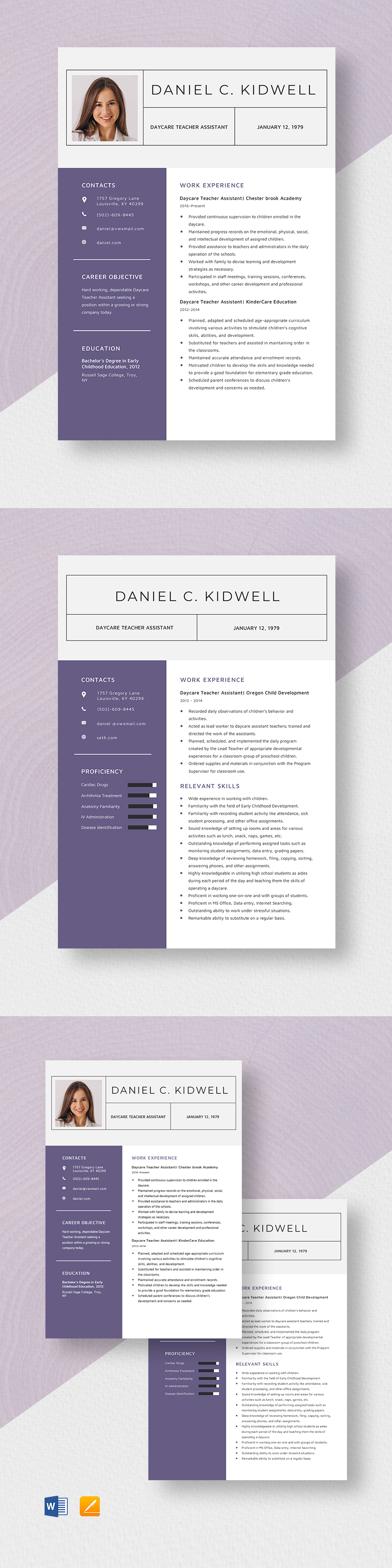 Head Start Teacher Assistant Resume - Daycare Teacher Assistant Resume Template 1 