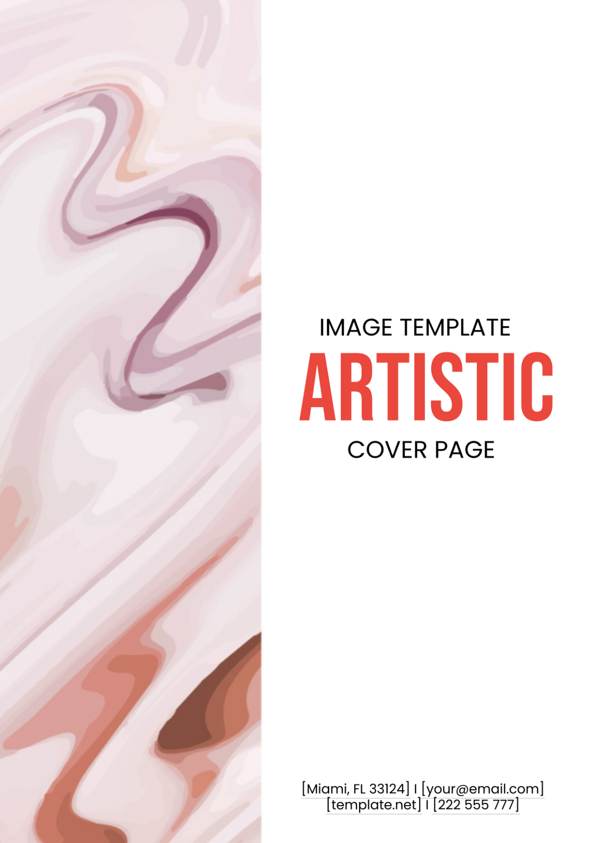 Artistic Cover Page Image Template