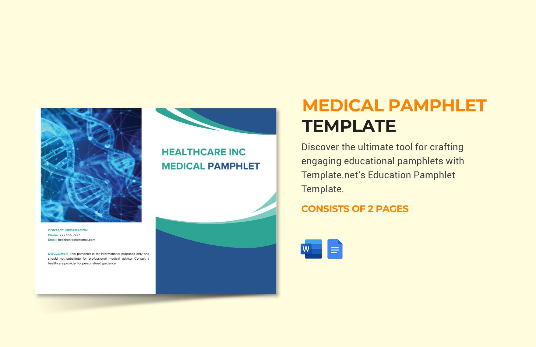 Free Medical Pamphlet Template in Word, Google Docs