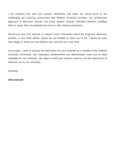 Free College Recruiting Letter Template to Edit Online