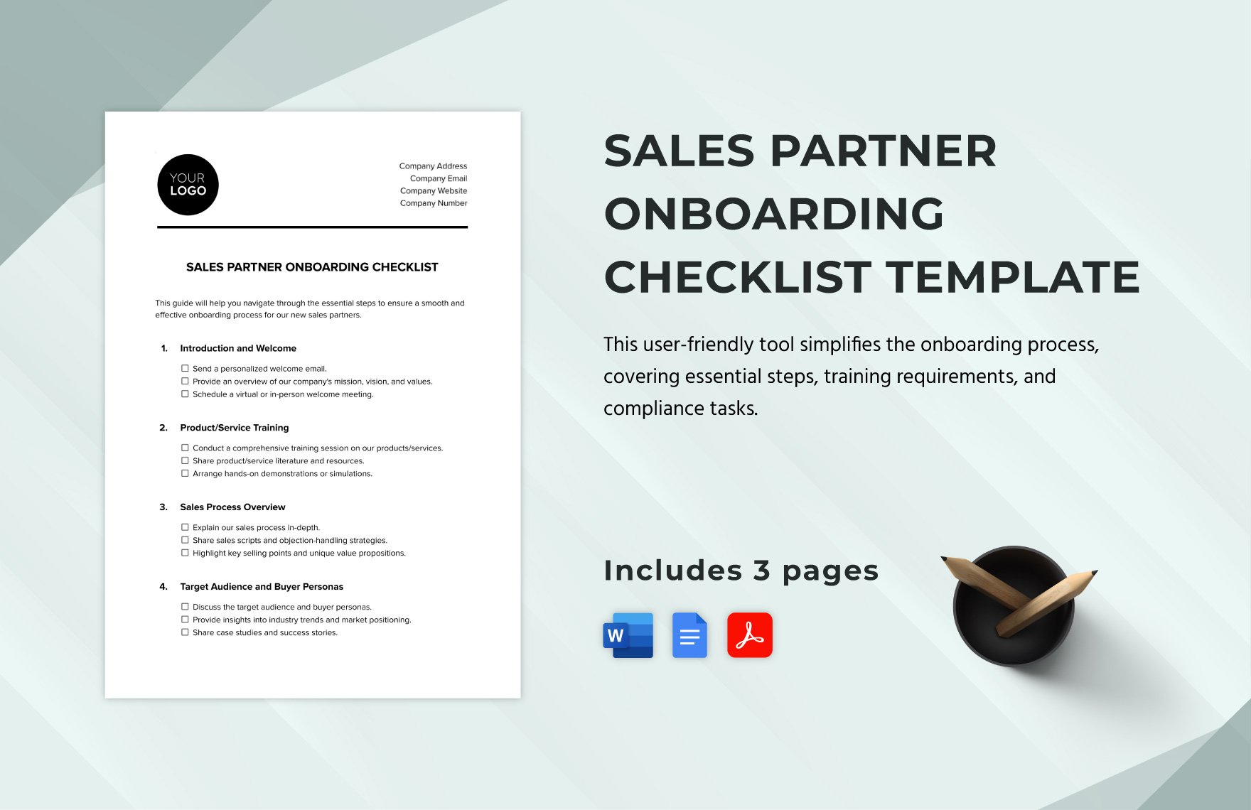 Sales Partner Onboarding Checklist Template
