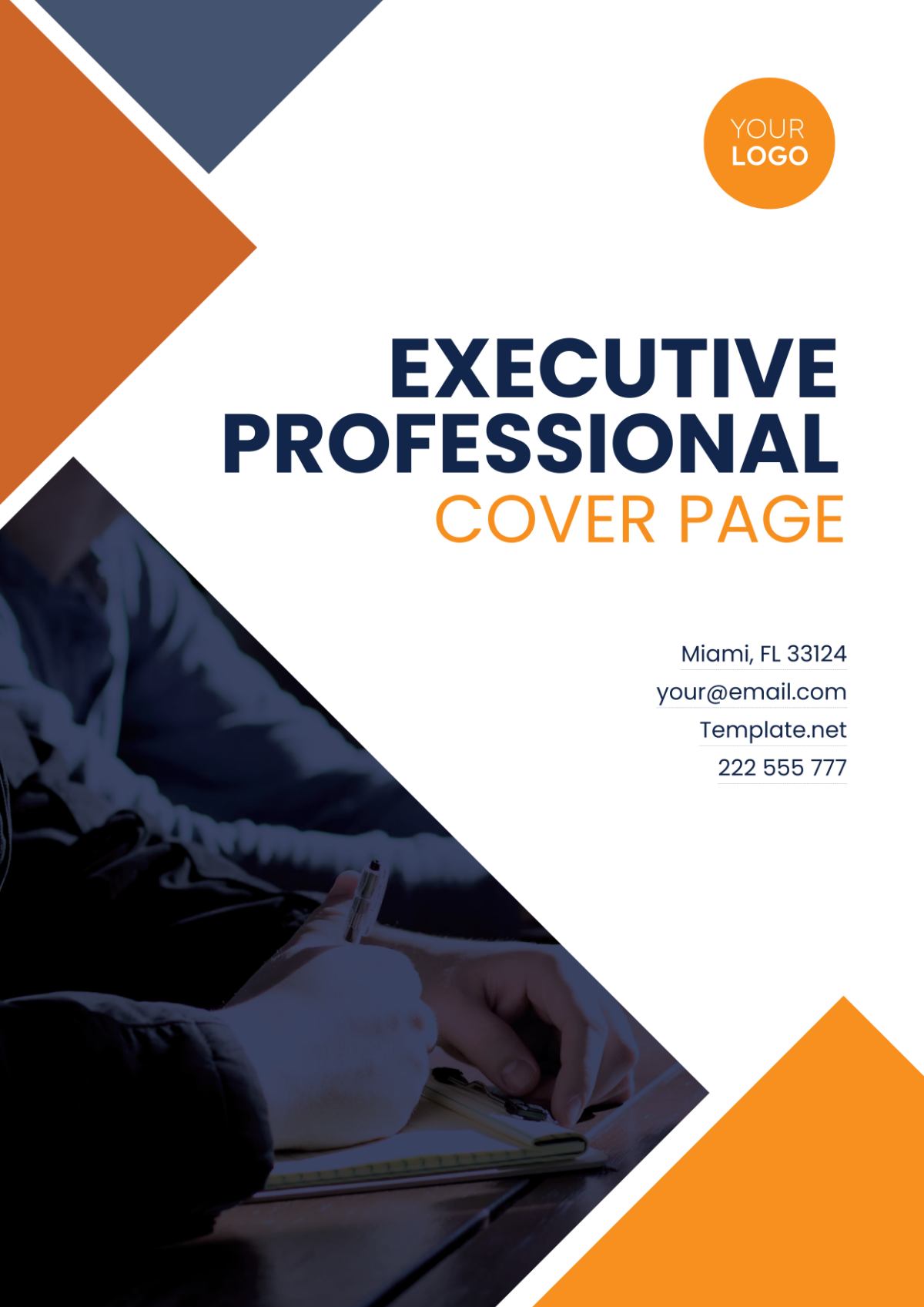 Free Executive Professional Cover Page Template