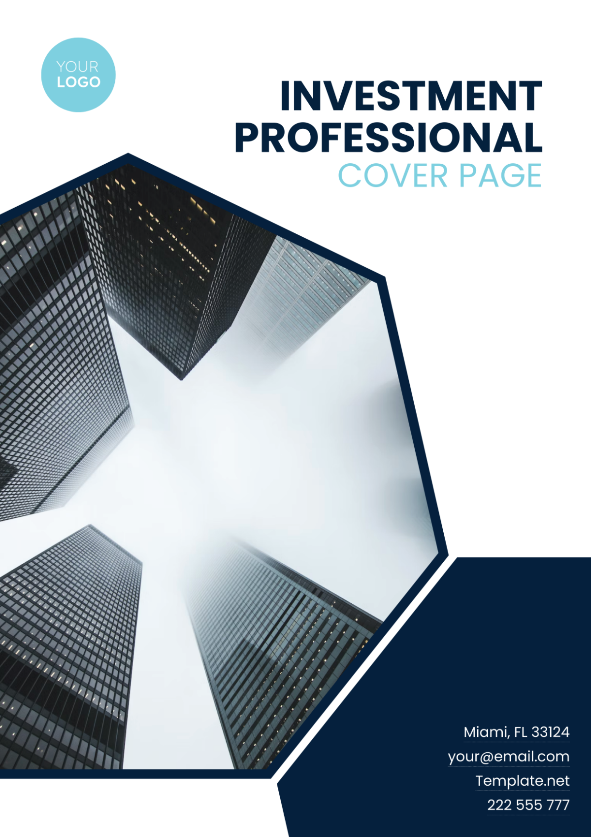 Investment Professional Cover Page Template