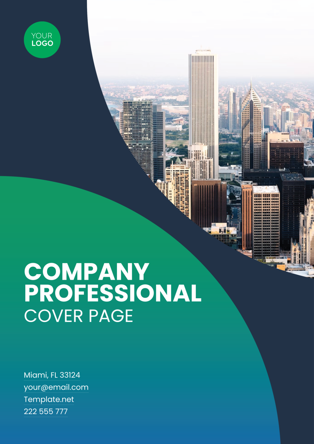 Free Company Professional Cover Page Template