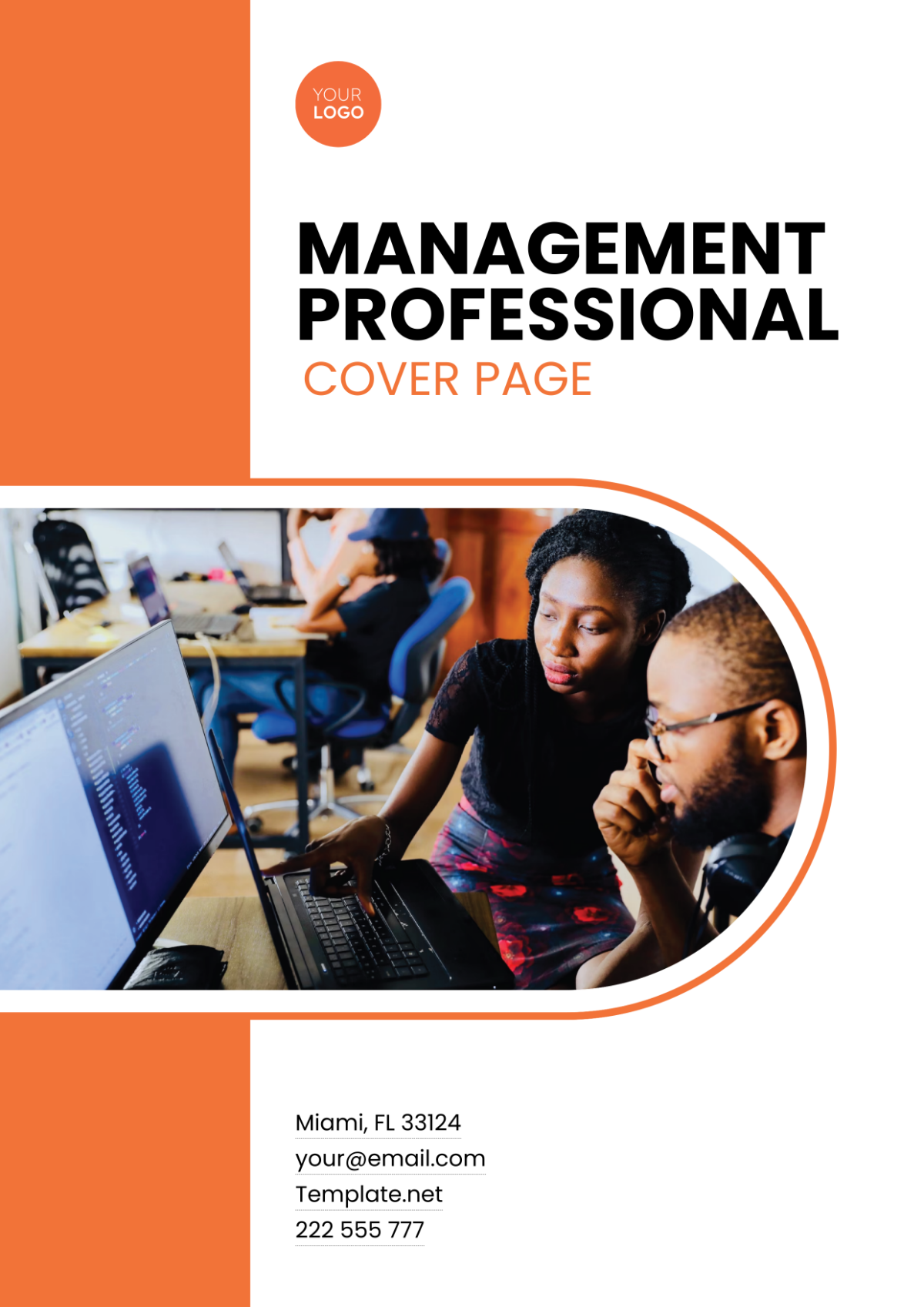 Free Management Professional Cover Page Template