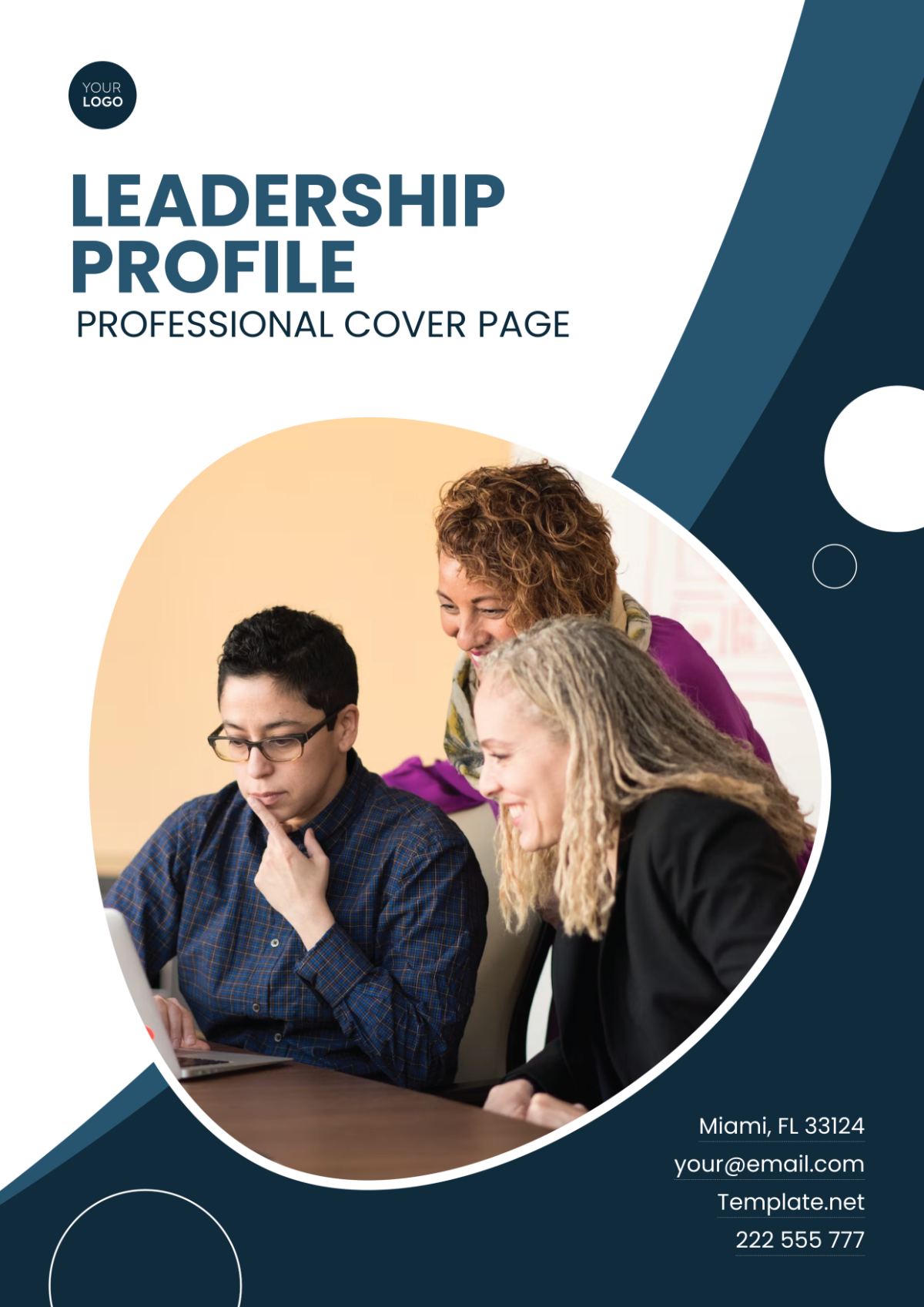 Free Leadership Profile Professional Cover Page Template