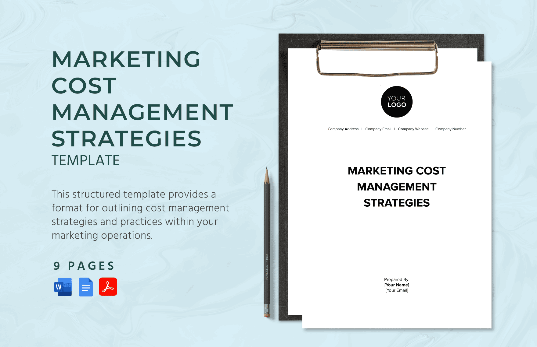 Marketing Cost Management Strategies Template