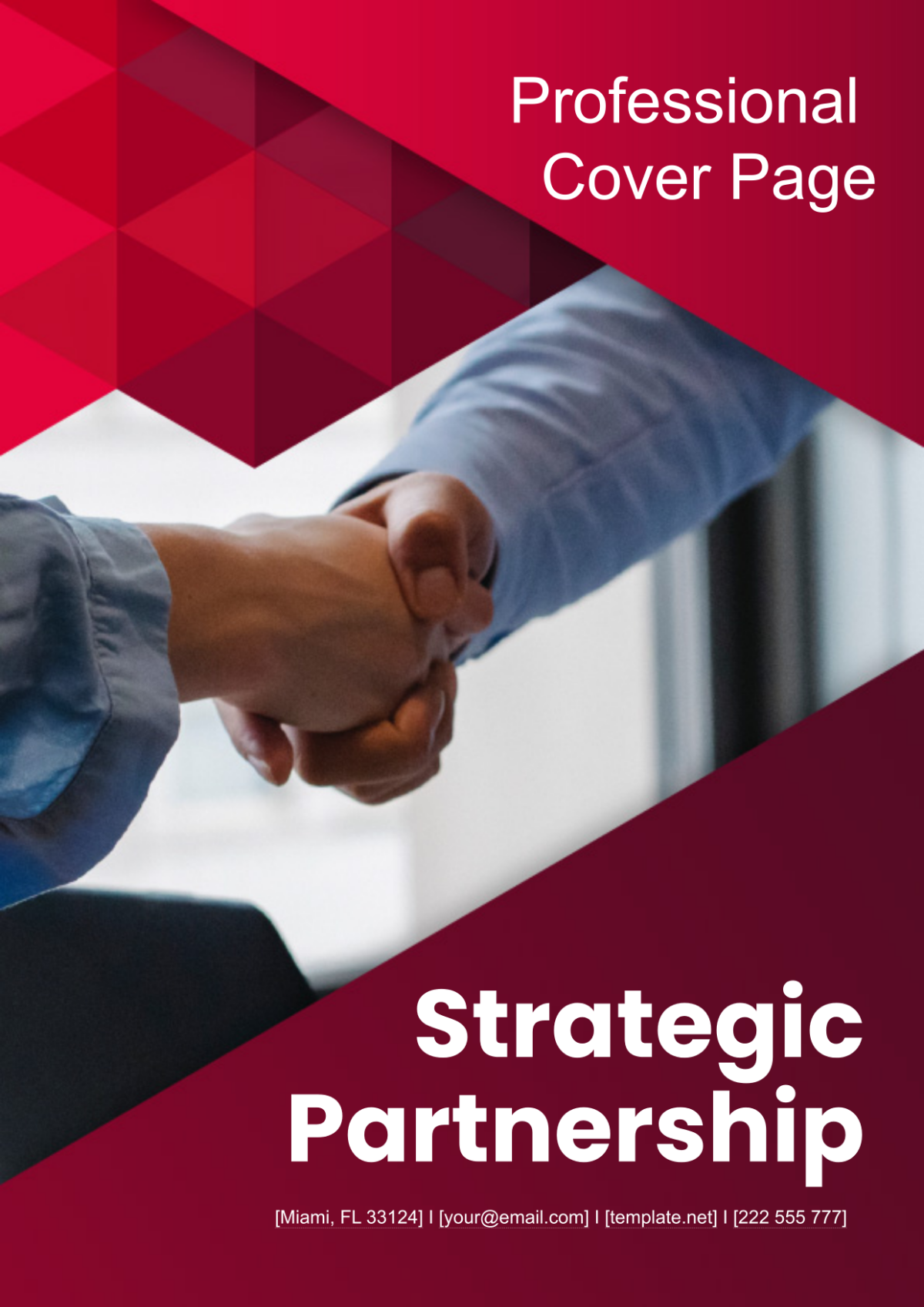 Free Strategic Partnerships Professional Cover Page Template