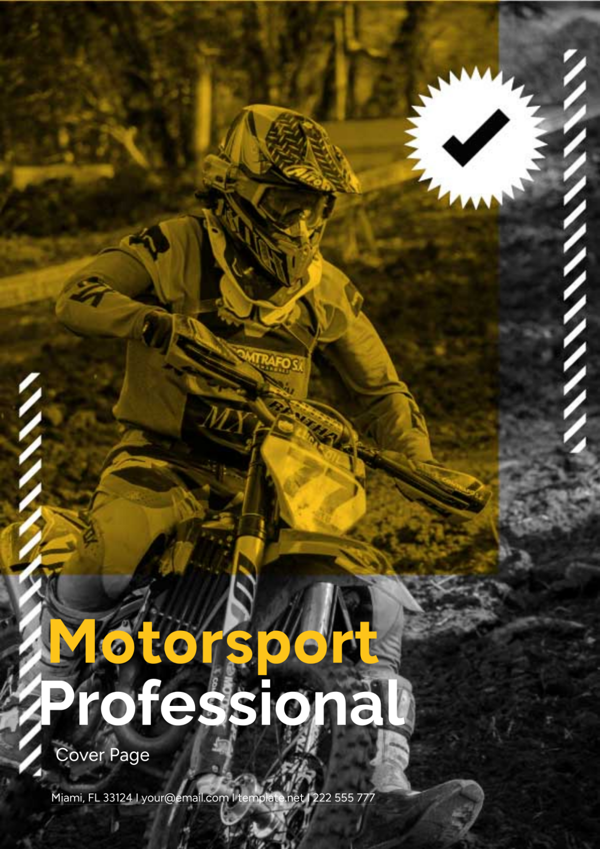 Free Motorsport Professional Cover Page Template