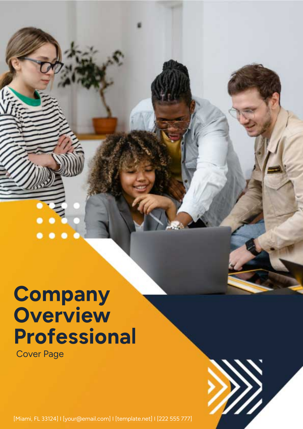 Free Company Overview Professional Cover Page Template