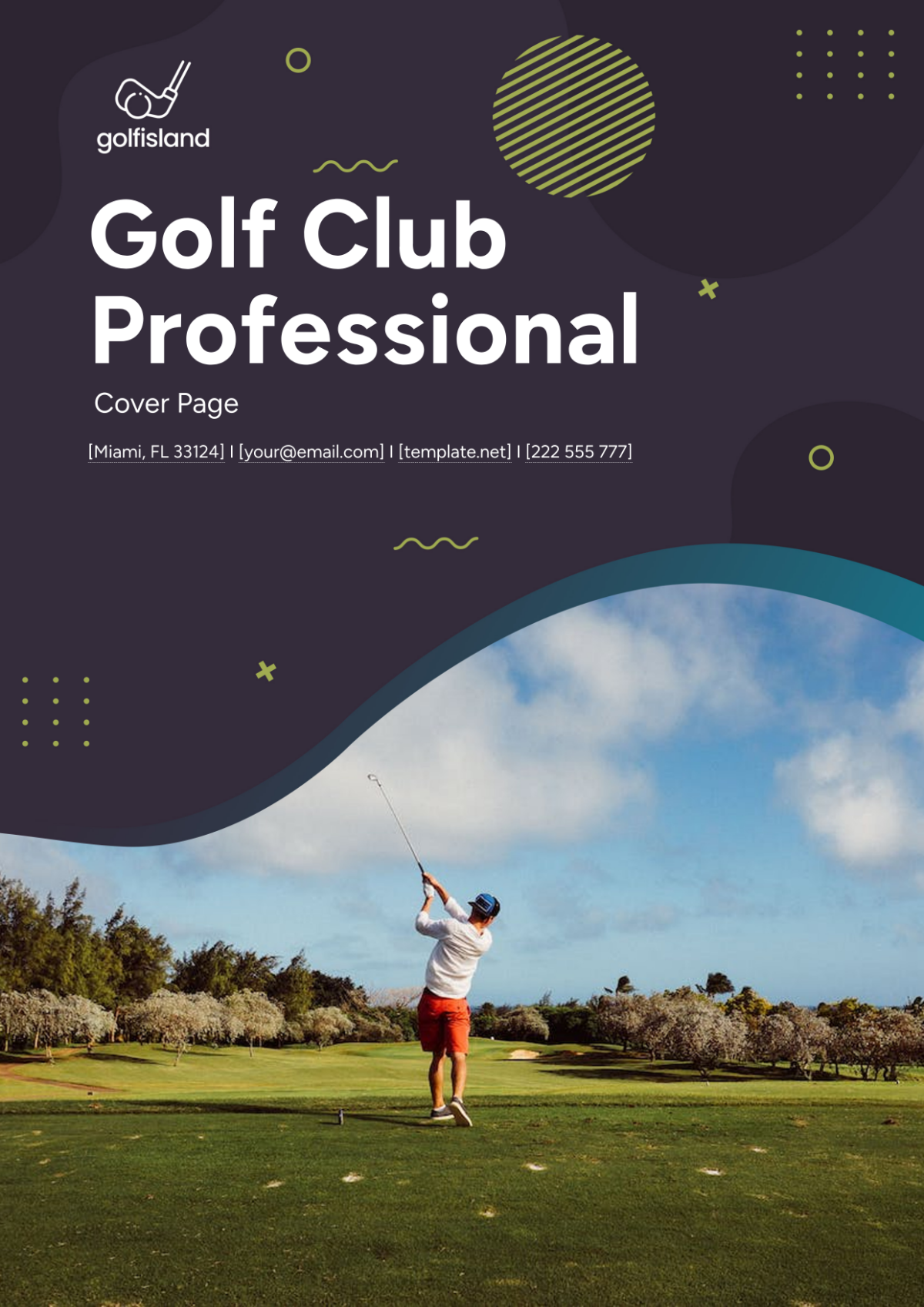 Free Golf Club Professional Cover Page Template