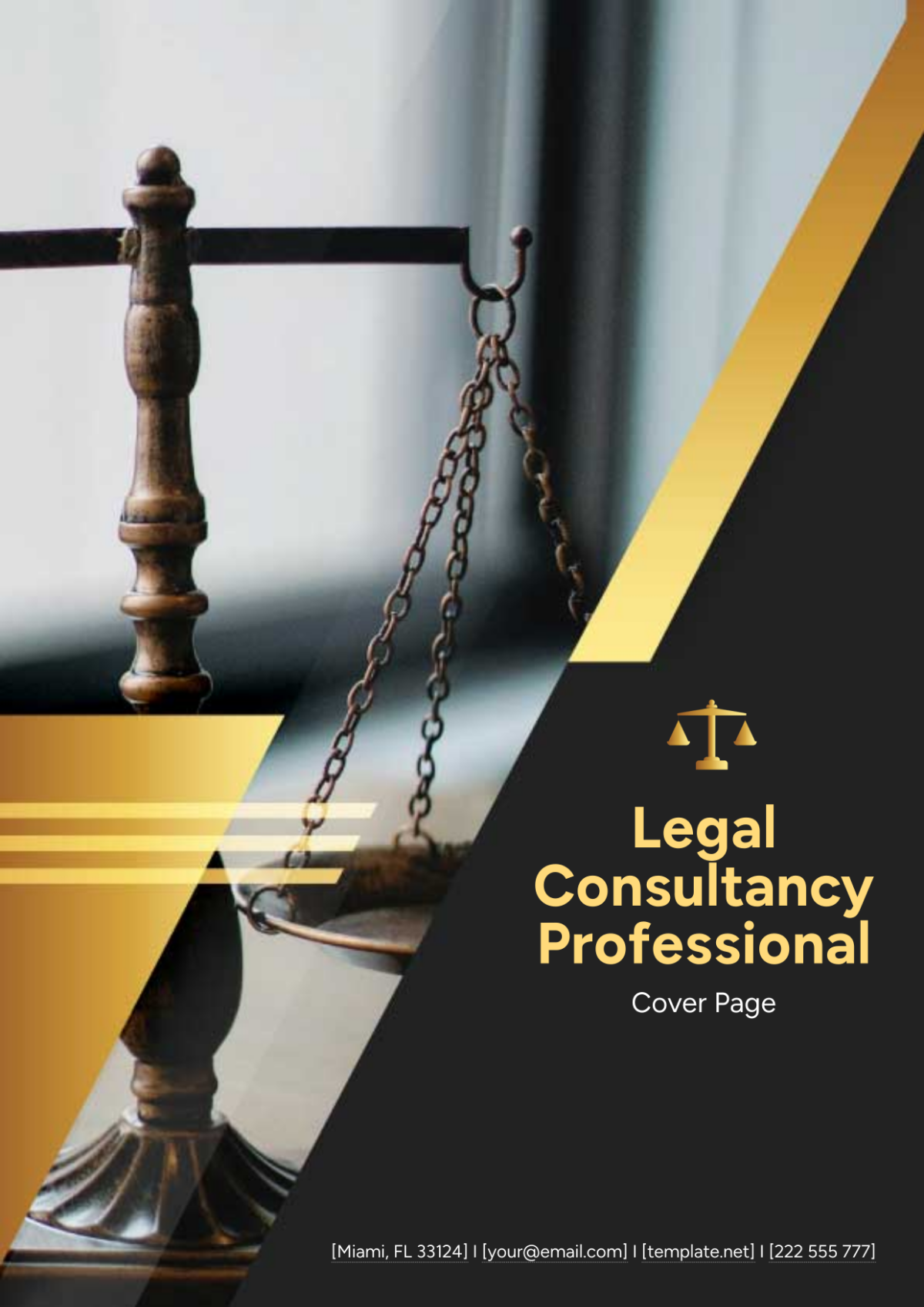 Legal Consultancy Professional Cover Page Template