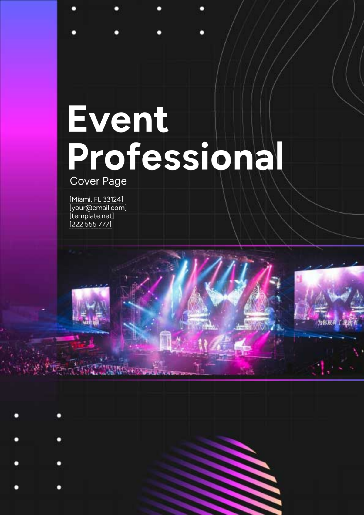 Free Event Professional Cover Page Template