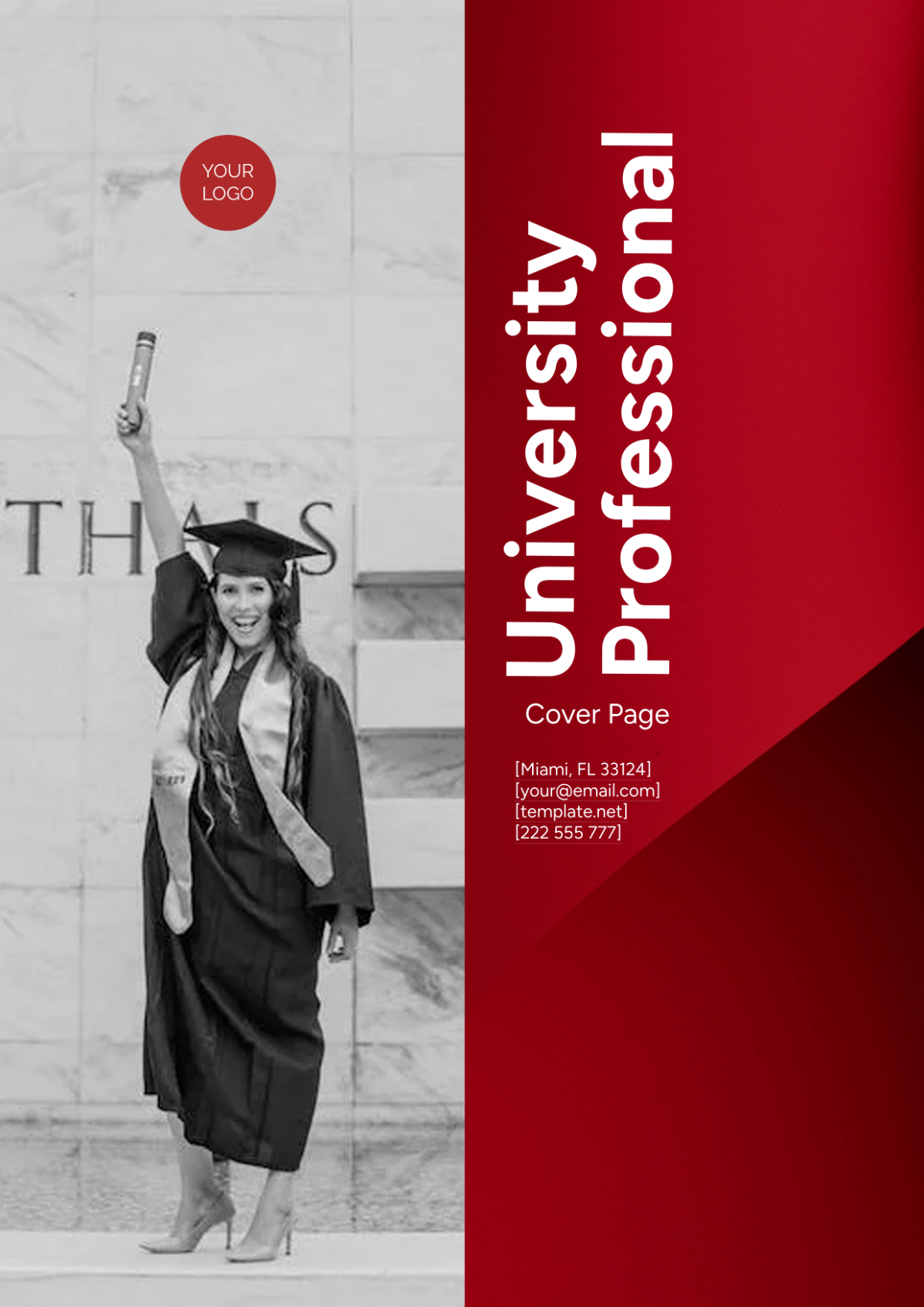 Free University Professional Cover Page Template
