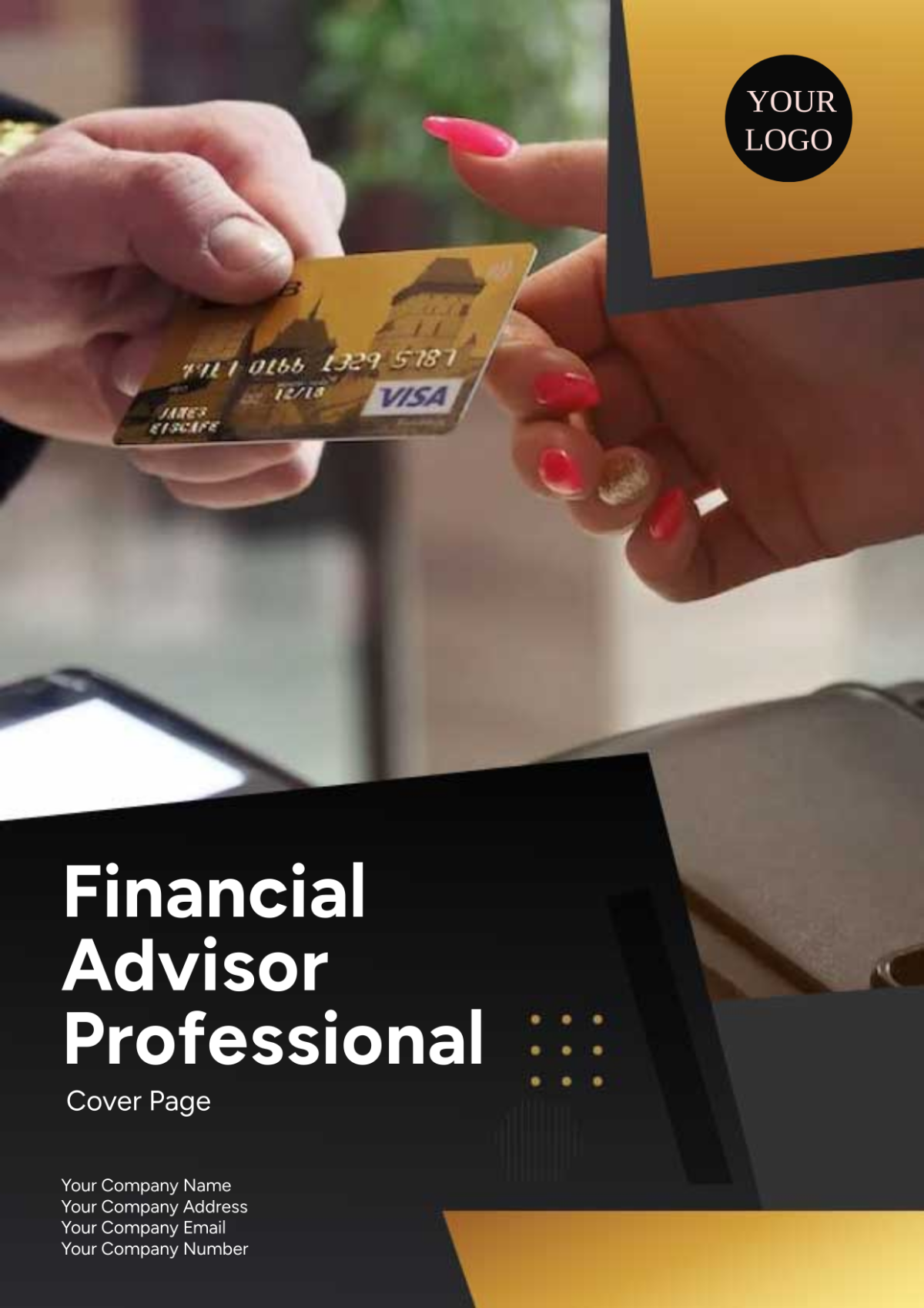 Financial Advisor Professional Cover Page