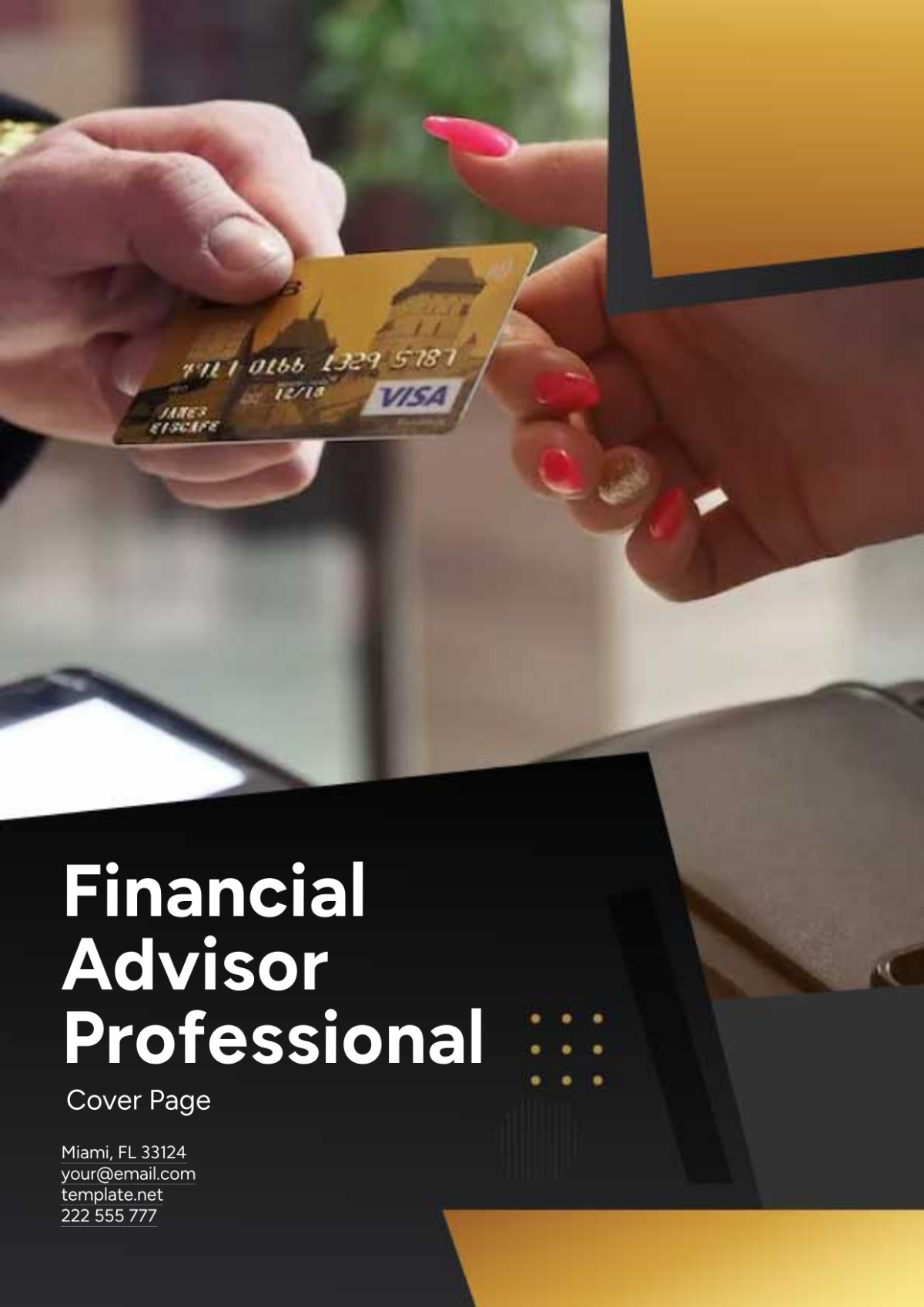 Financial Advisor Professional Cover Page