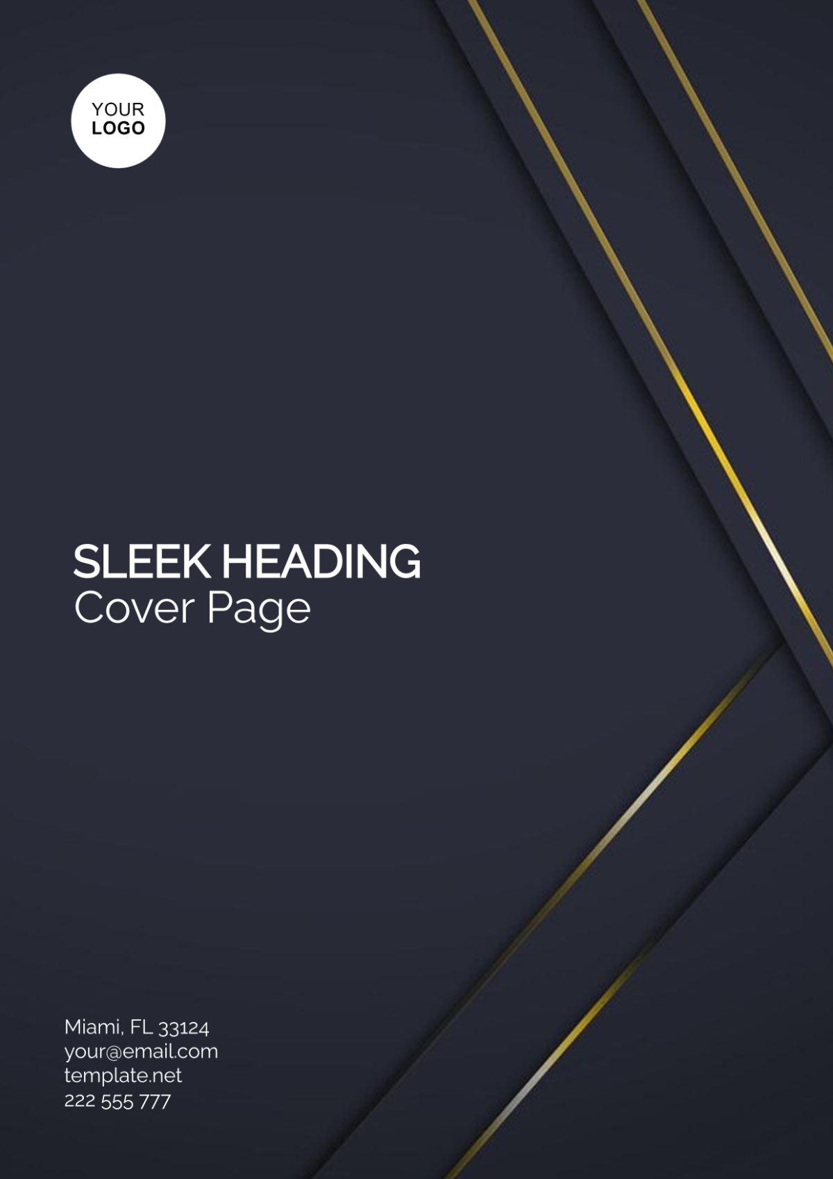 Free Sleek Heading Cover Page Edit Online & Download