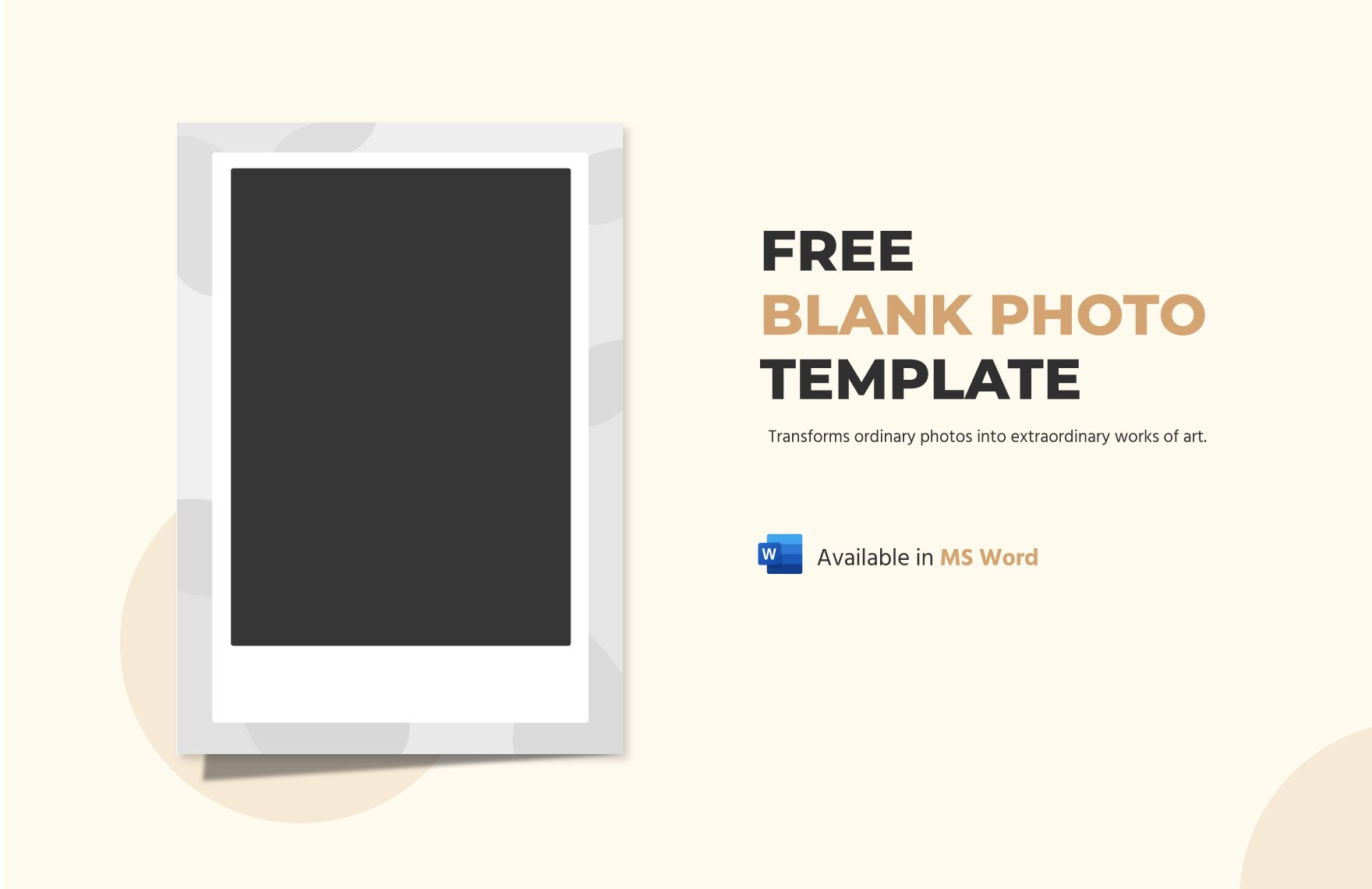 Blank Photo Template in Word