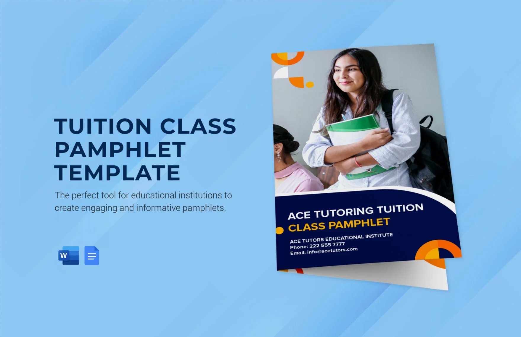 Tuition Class Pamphlet Template in Word, Google Docs