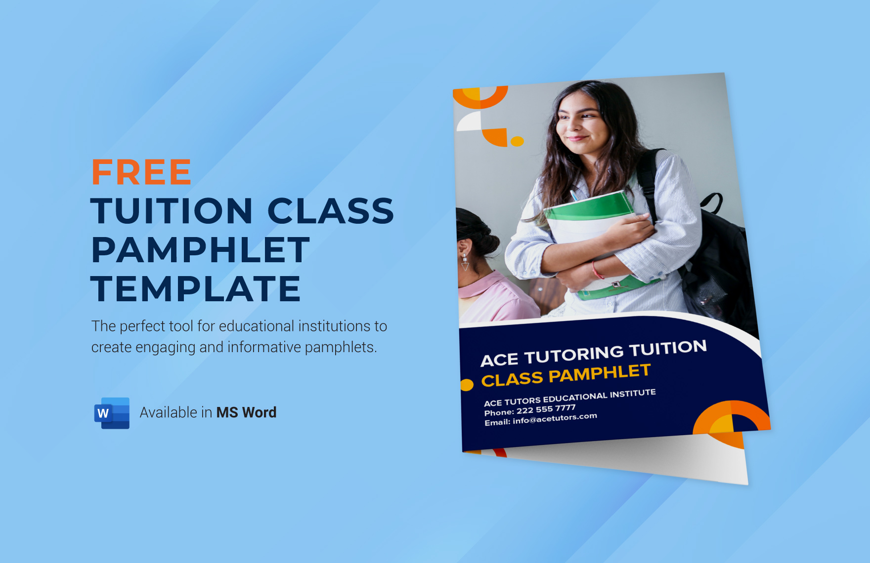 Tuition Class Pamphlet Template In MS Word Download