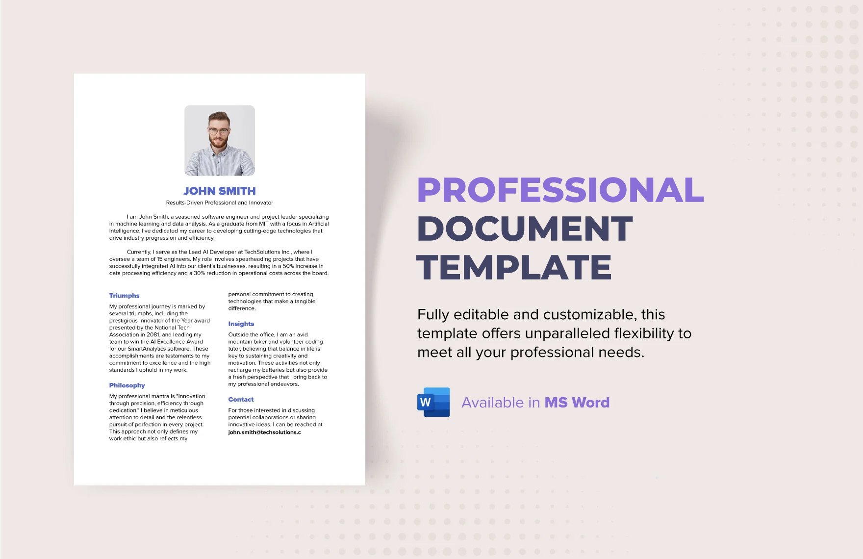 Free Professional Document Template in Word