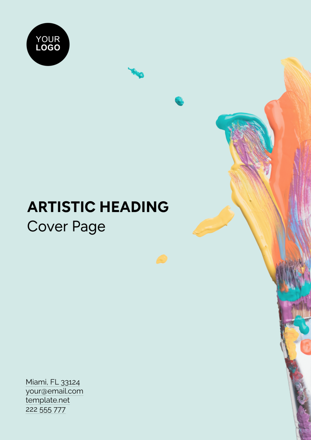 Artistic Heading Cover Page Template