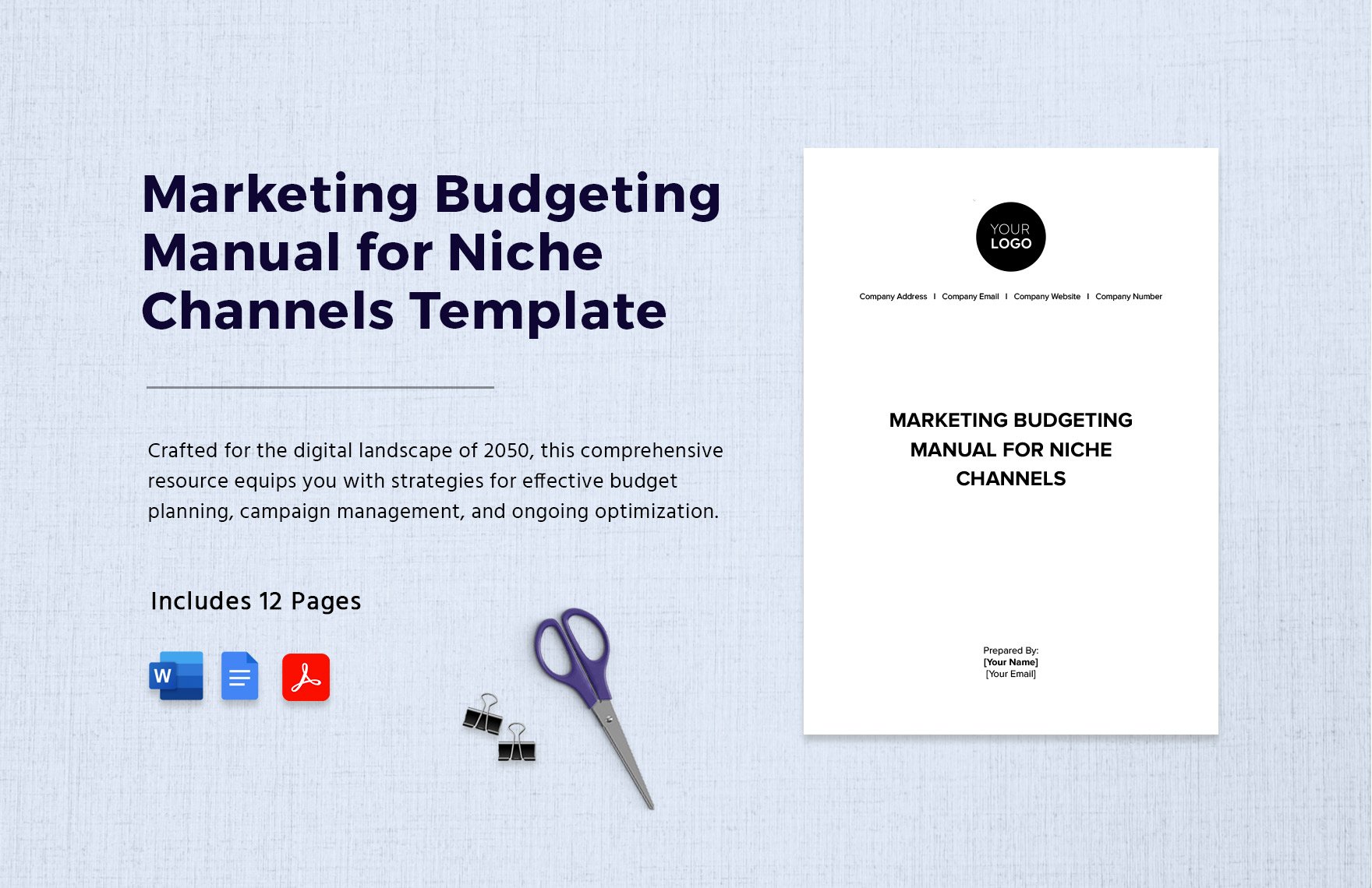 Marketing Budgeting Manual for Niche Channels Template