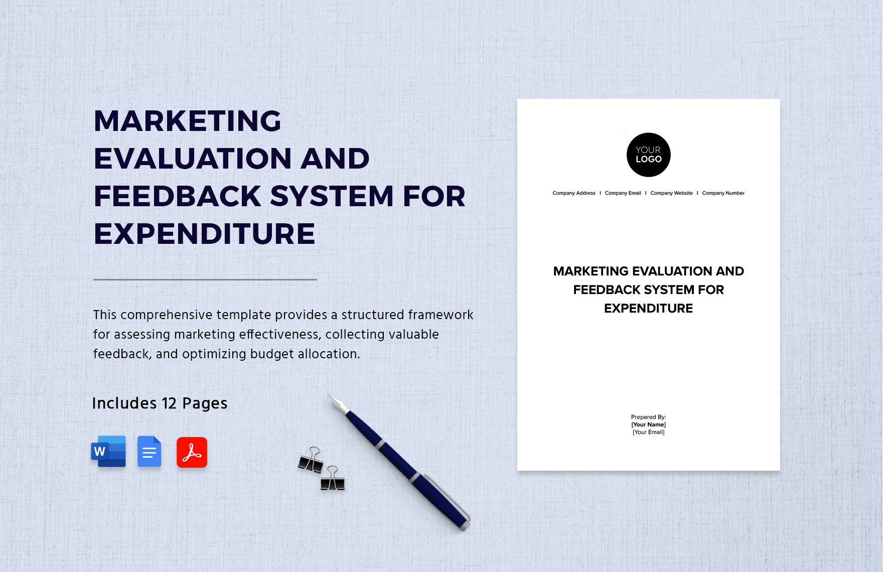 Marketing Evaluation and Feedback System for Expenditure Template