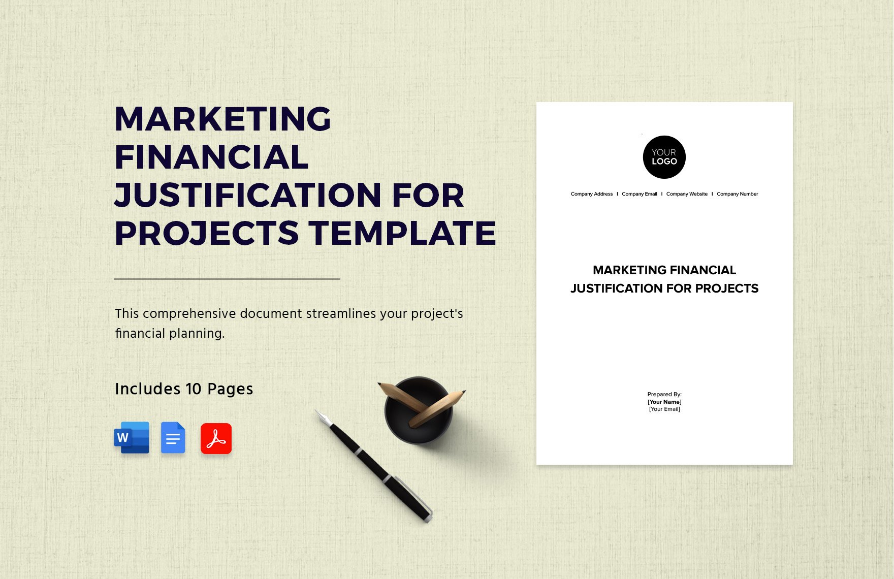 Marketing Financial Justification for Projects Template