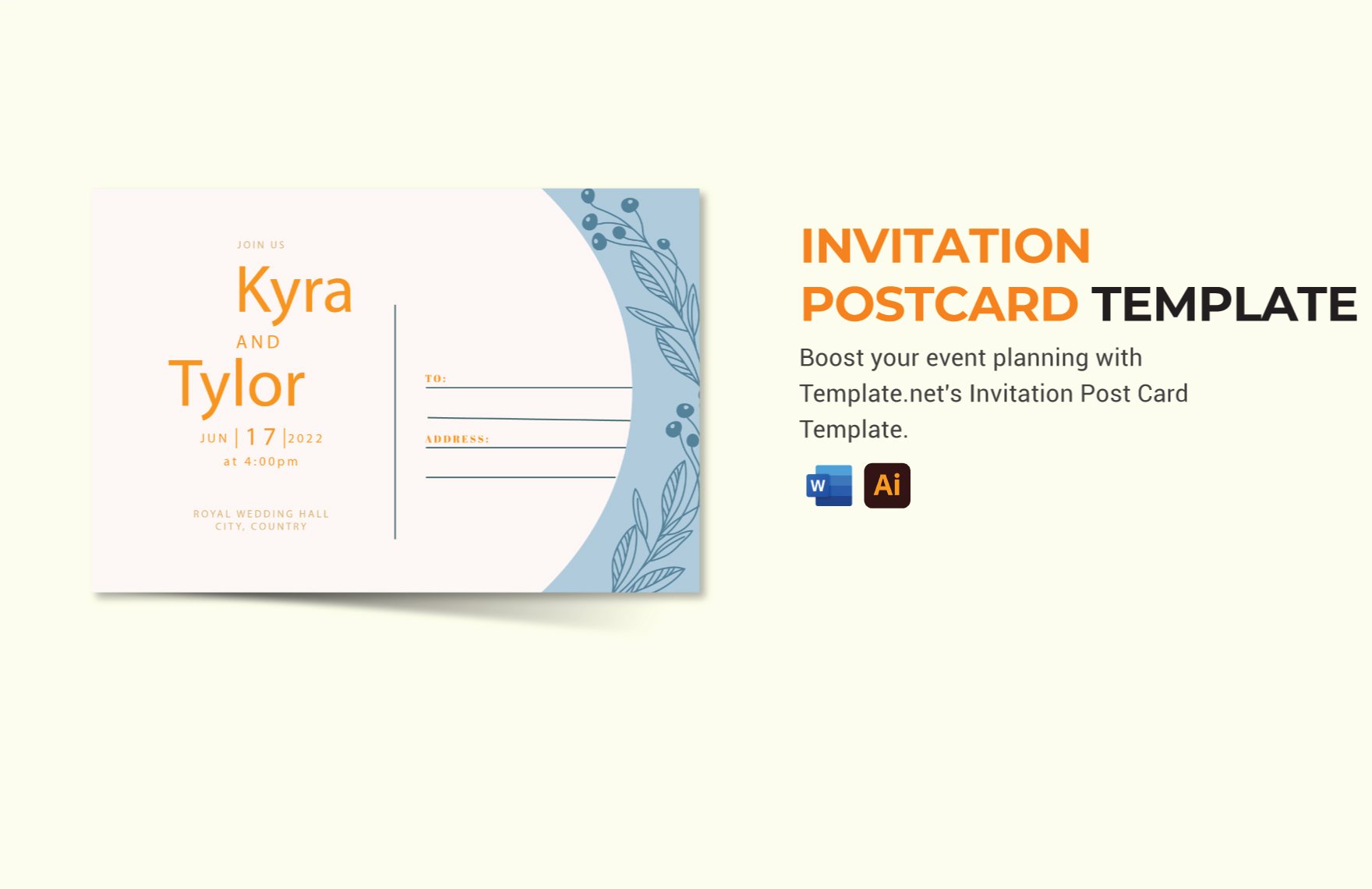 Spa Postcard Template Download in Illustrator, PSD