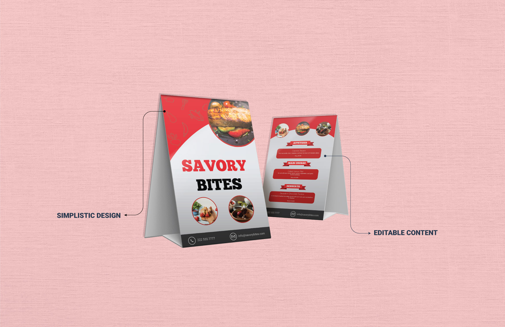 Food Tent Card Template