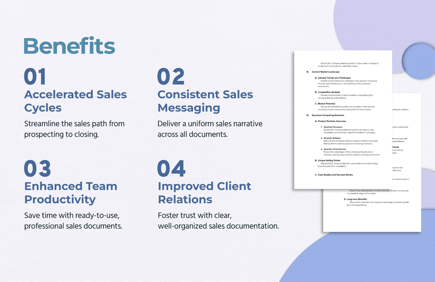 Sales Pitch Outline Template
