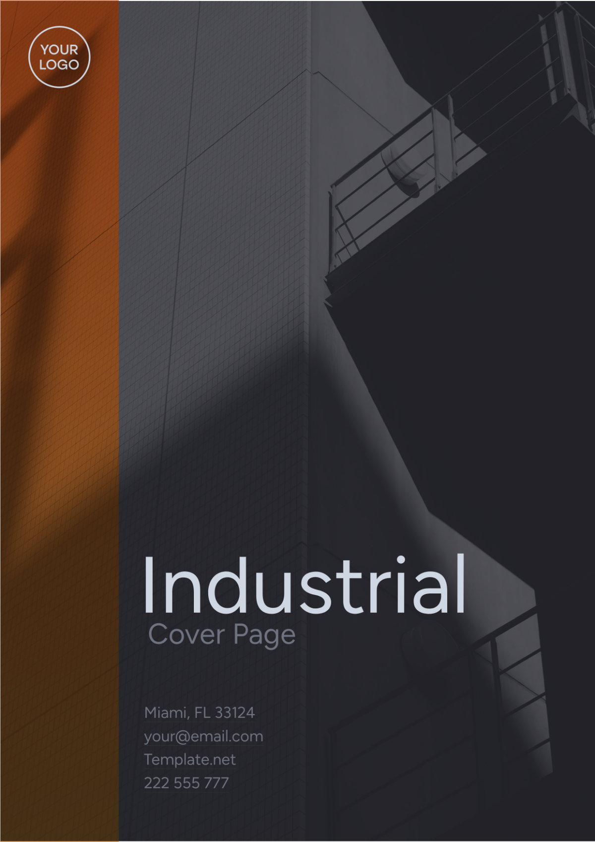 Free Industrial Heading Cover Page Template