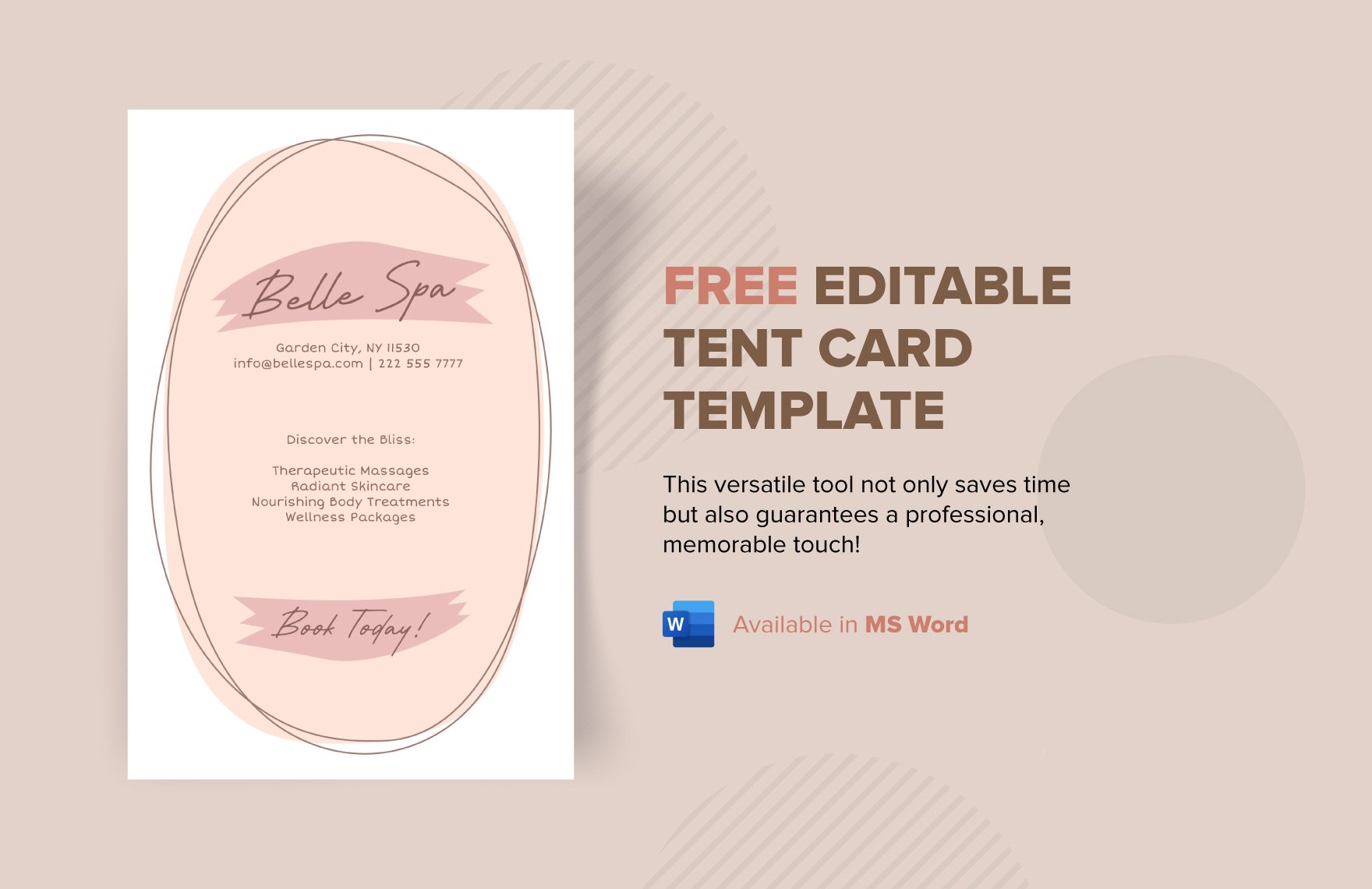 Free Editable Tent Card Template