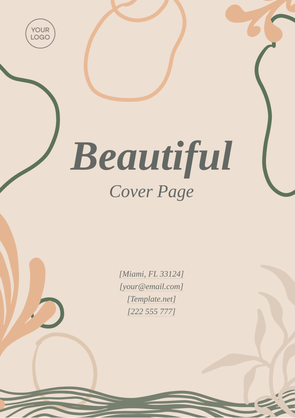 Free Beautiful Cover Page Image Template