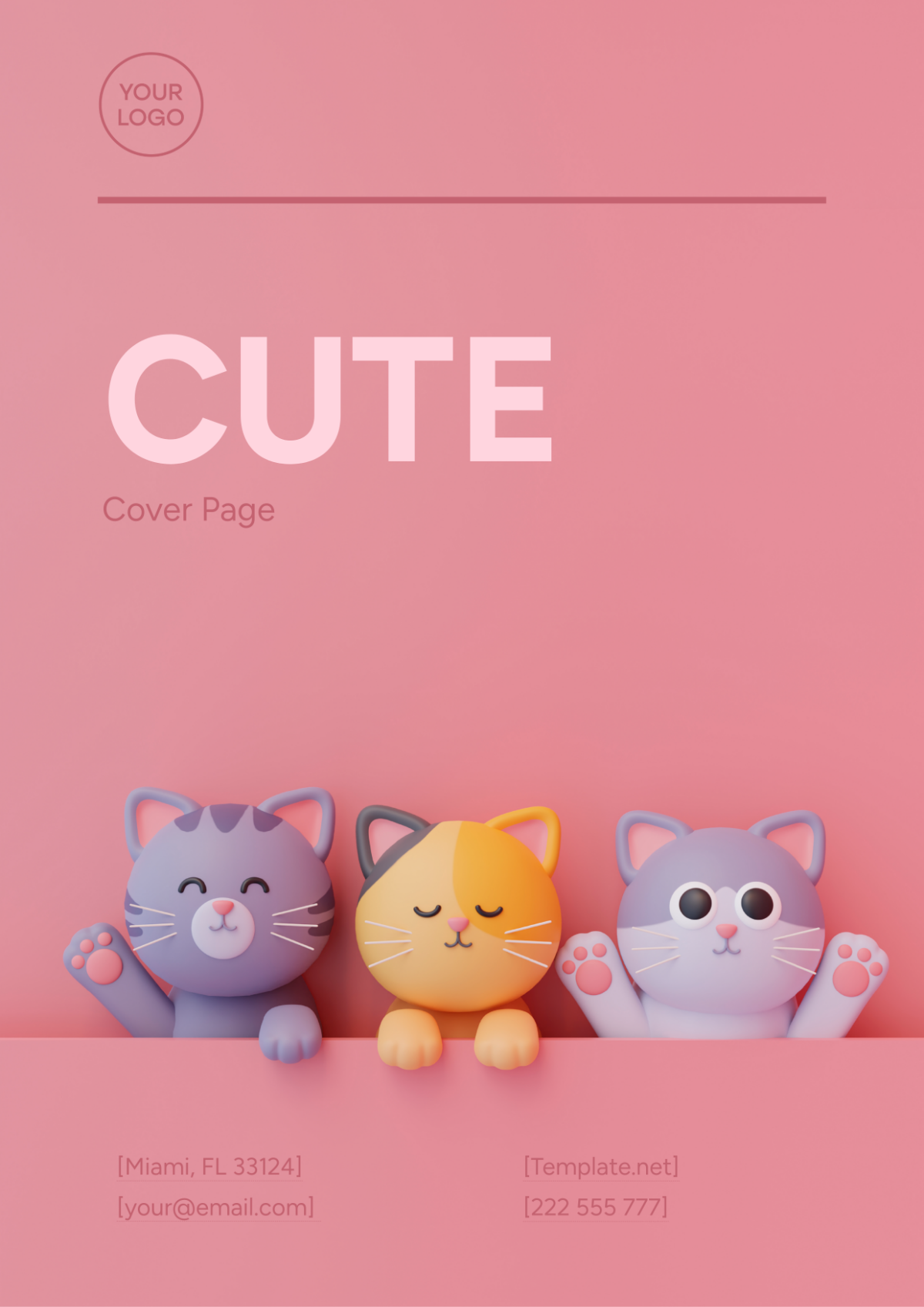 Free Cute Cover Page Image Template