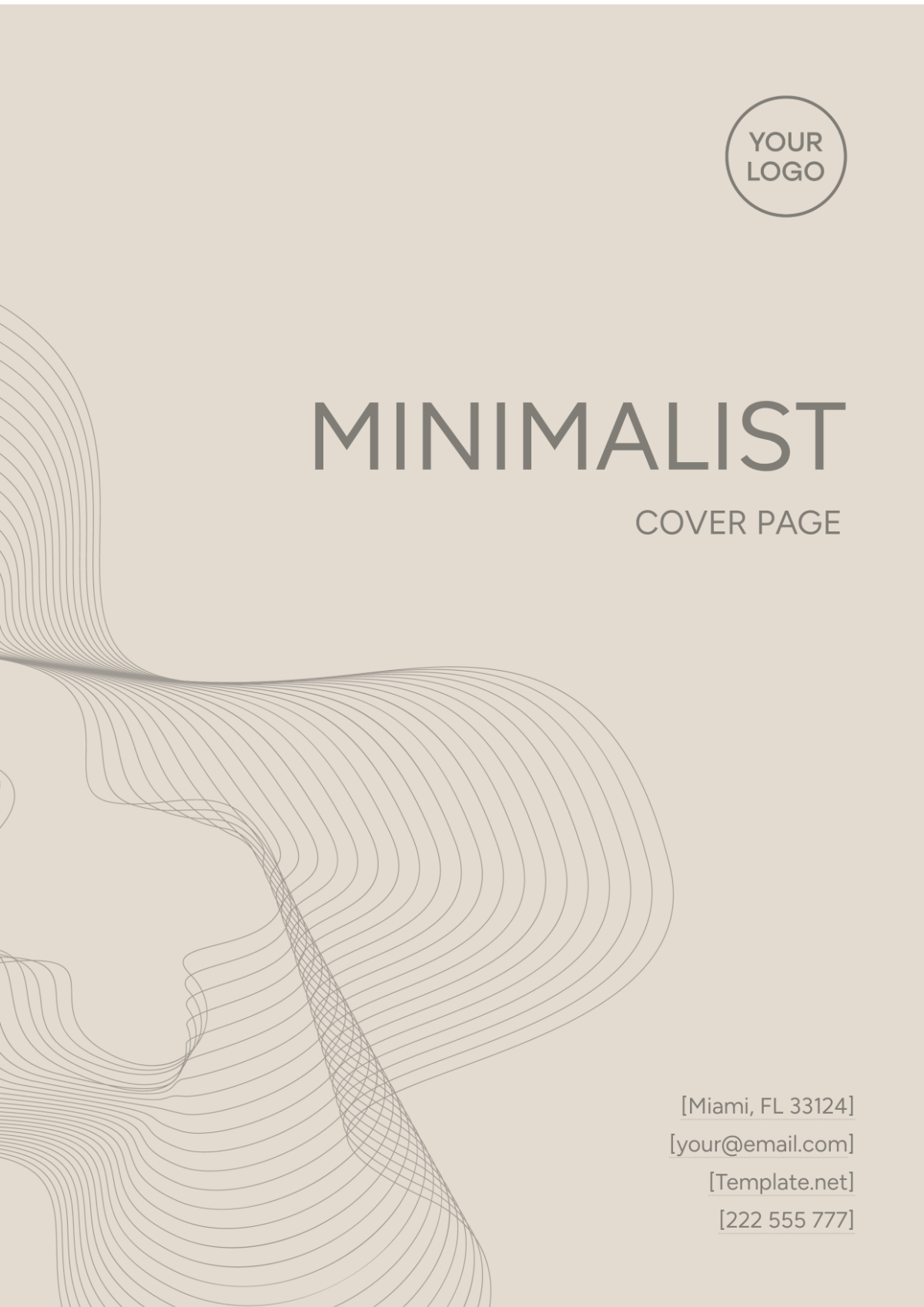 Free Minimalist Cover Page Image Template