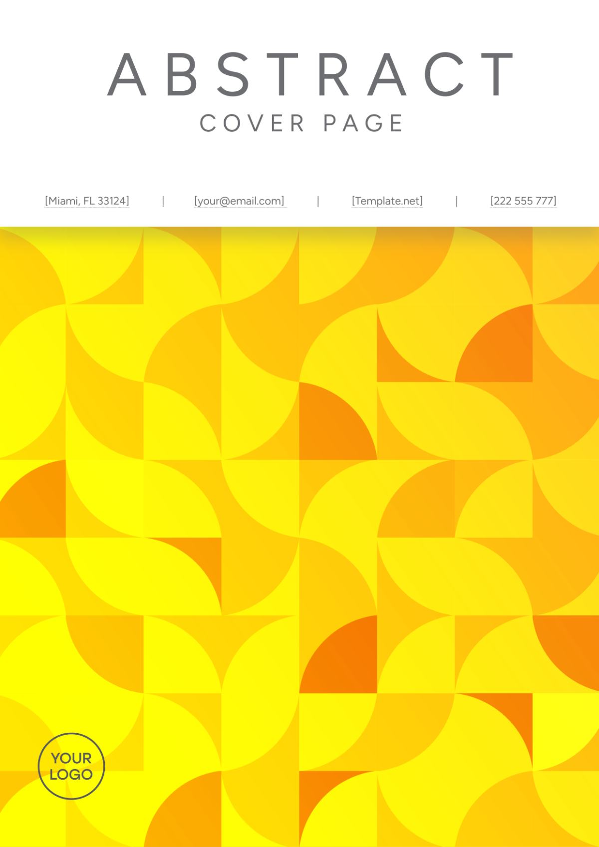 Free Abstract Cover Page Image Template
