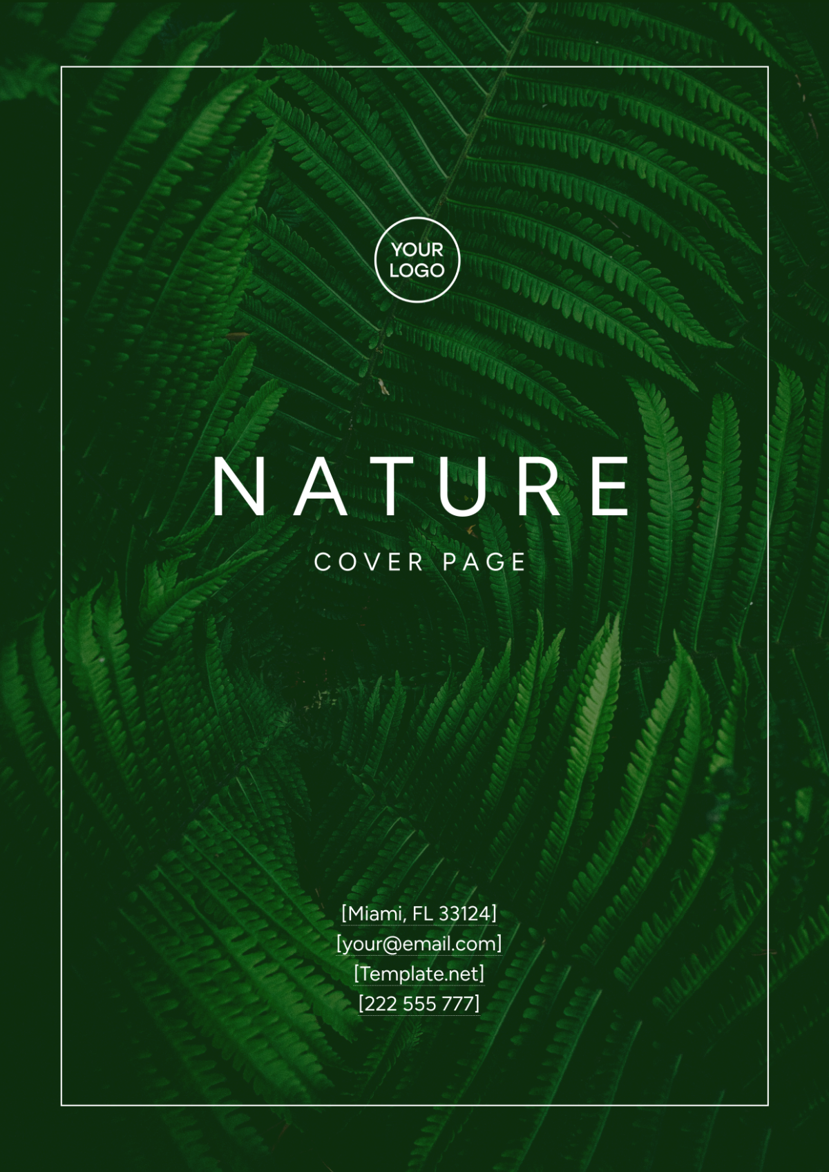Free Nature Cover Page Image Template