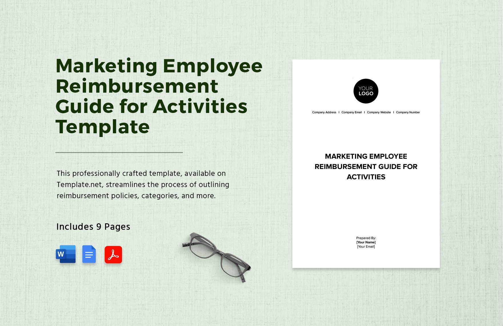 Marketing Employee Reimbursement Guide for Activities Template