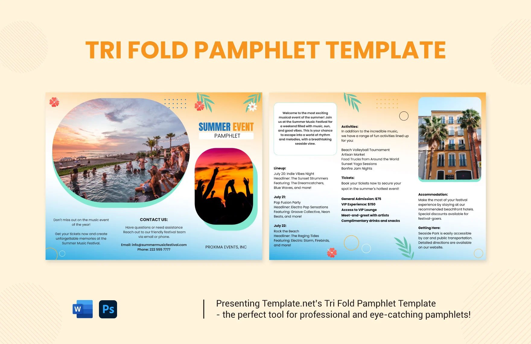 Tri Fold Pamphlet Template